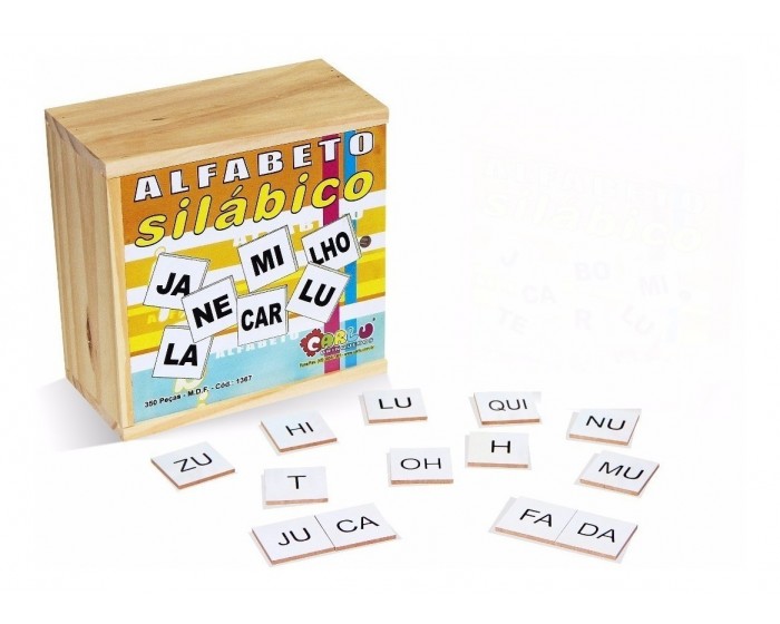 Alfabeto Silábico 150 peças- Jogo Alfabetização Letras, Brinquedo