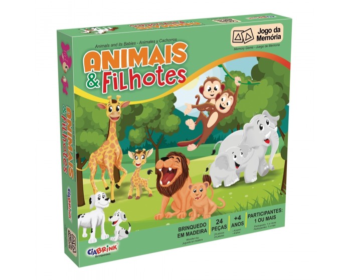 Quebra cabeca Animais e Filhotes - JottPlay - Compre brinquedos