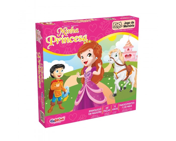 Jogo da Memória Princesas Disney em Madeira - Xalingo