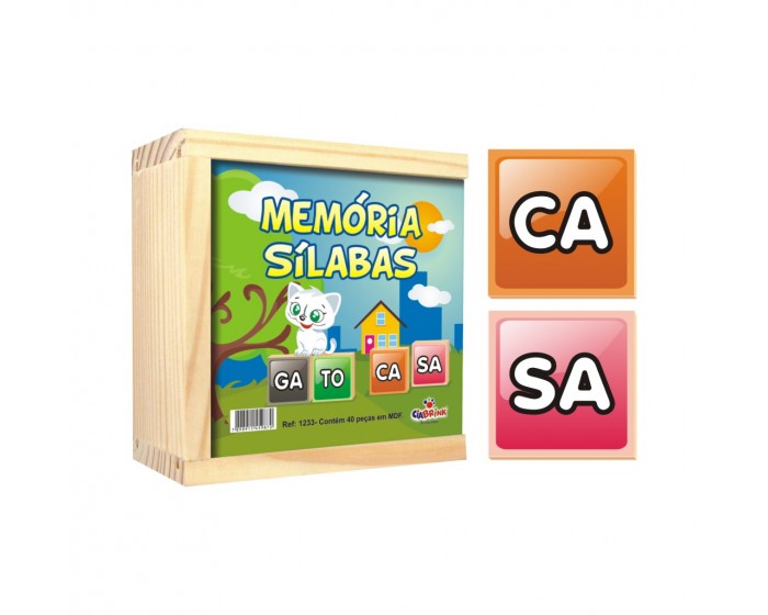 JOGO DA MEMÓRIA - SILABA SIMPLES - Educa Market
